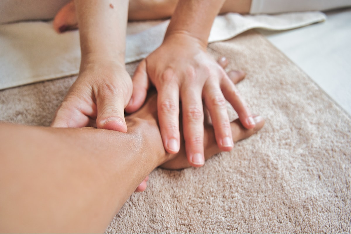 A hand and wrist massage at a spa